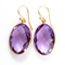 earrings made of 18 karat gold and amethyst