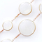 long necklace made of 18 karat gold and white moonstone